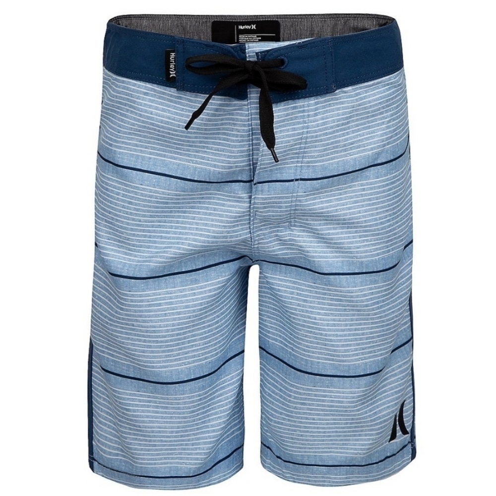 Hurley Shoreline Blue Striped Boys swim shorts Size 5 NWT